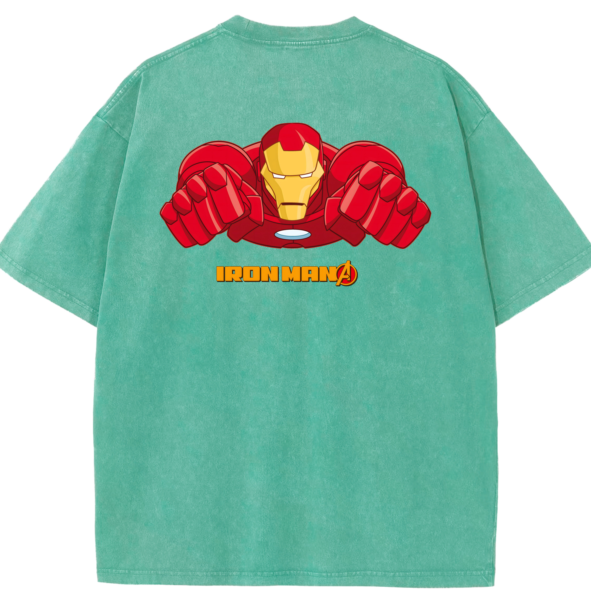 （画像用） アベンジャーズ The Avengers 綿100% ヴィンテージ風 半袖Tシャツ（背面プリント）